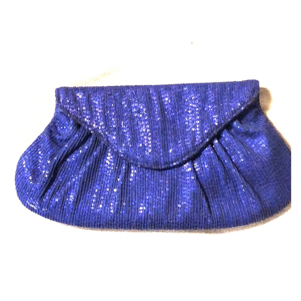 Lauren Merkin Blue Sequined Clutch